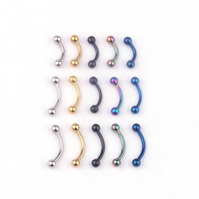 Body Jewelry Ear - 5 Stück/Set 16G 316L Edelstahl Gebogene