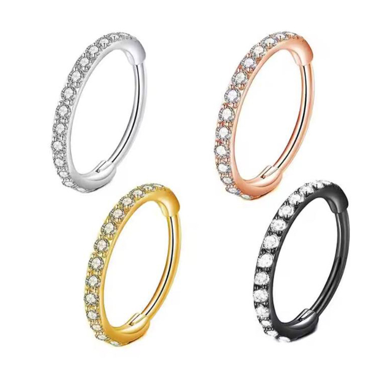 Body Jewelry Nose Studs - 16G Klarer CZ Nasenring Hoop aus