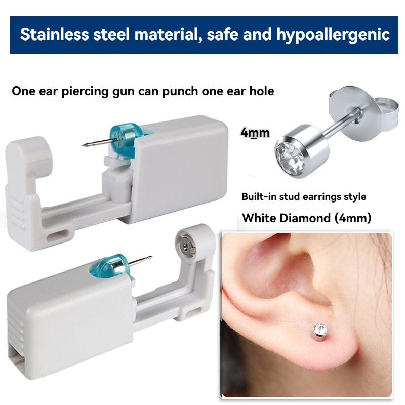 Body Jewelry Cartilage Earrings - Einweg-Ohrlochstechpistolen-Set, steril, für Knorpel, Tragus, Helix,
