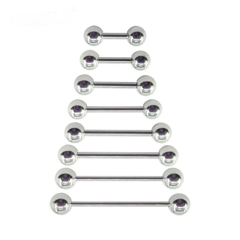 Industrial Barbell Long - 2 Stück 0,8mm Edelstahl lange gerade