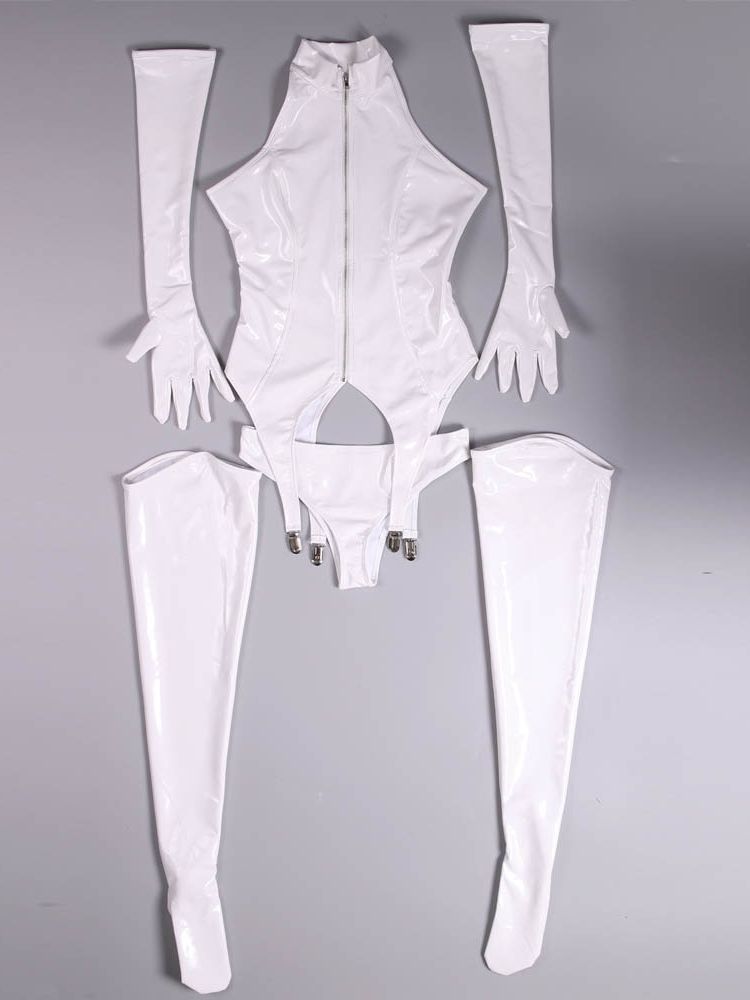 Body Jewelry Waterproof - 4 TEILE/SATZ Wet Look PVC Catsuit