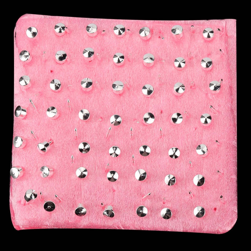 Body Jewelry Materials - 98-teiliges Professionelles Silberfarbenes Metall-Ohrstecker-Set, Ohrkappen aus
