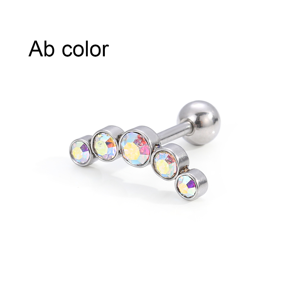 Body Jewelry Ear - 1 Stück Modischer 16G Kristall-Edelstein Opal