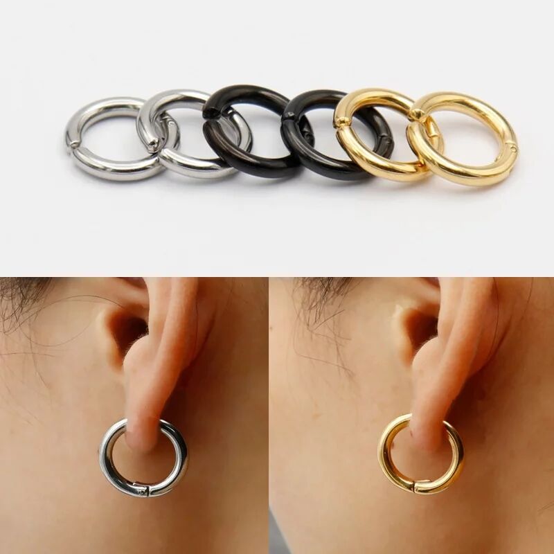 Body Jewelry Cartilage Earrings - 2/6 Stück gefälschte Huggie-Creolen für Männer