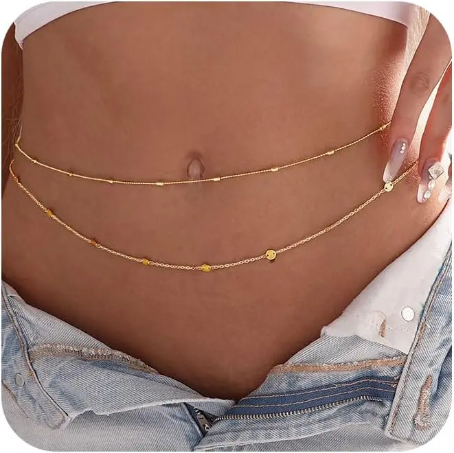 Body Jewelry Waterproof - Wasserdichte Körperkette für Damen, 18 Karat