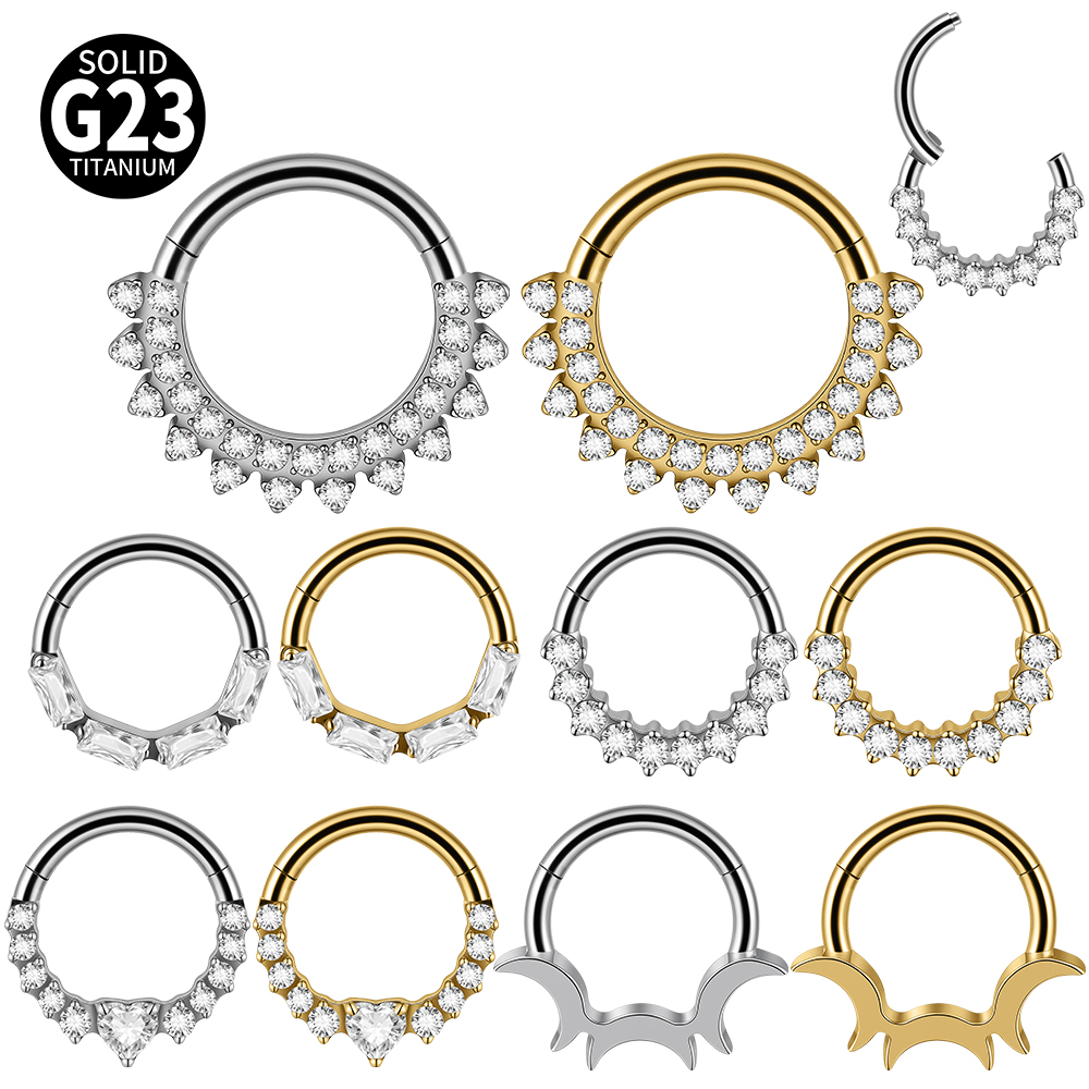 Septum Clicker Ring - 1 Stück Titan Septum Ring in