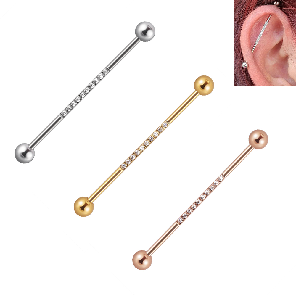 Industrial Barbell Long - 1/3Pcs Edelstahl Industrielle Barbell Lange Brücke