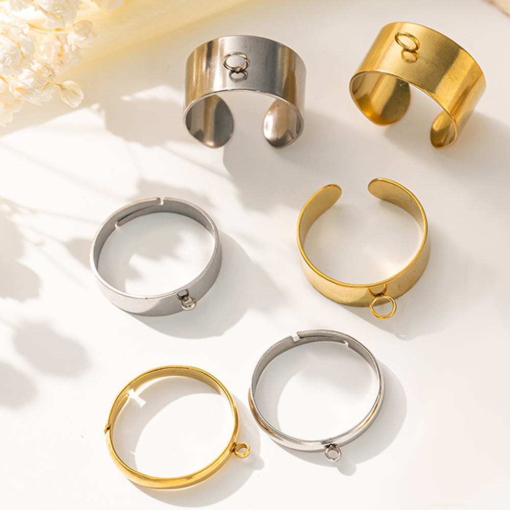 Daith Heart Ring - 5 teile/los Edelstahl Gold Farbe Offene