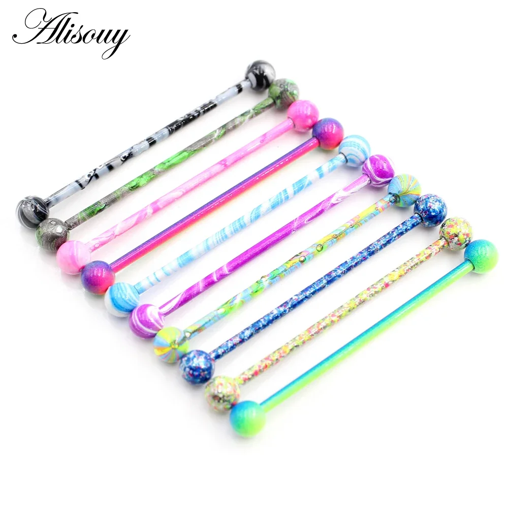 Alisouy 2PC Lange Gerade Edels – Industrial Barbell Long Bewertung und Preis
