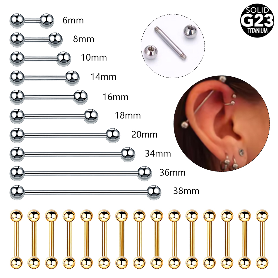 1/5PCS Titan Außengewinde Zung – Industrial Barbell Long Bewertung und Preis