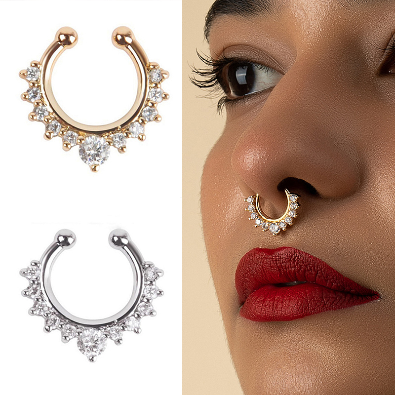 1pc U-Form Nasen clip gefälsch – Body Jewelry Ear Bewertung und Preis
