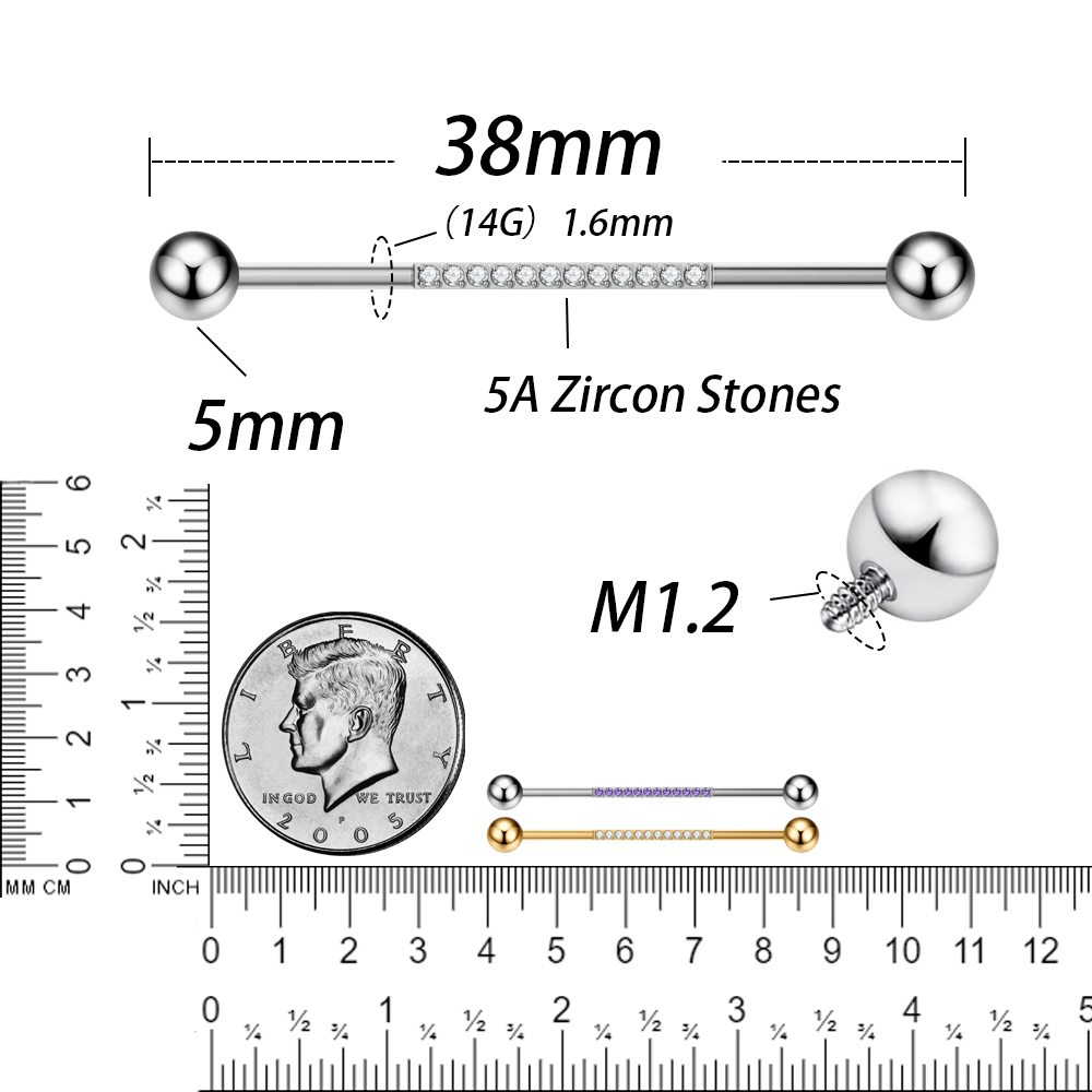 G23 Titan Körper Piercing Schm – Industrial Barbell Long Bewertung und Preis