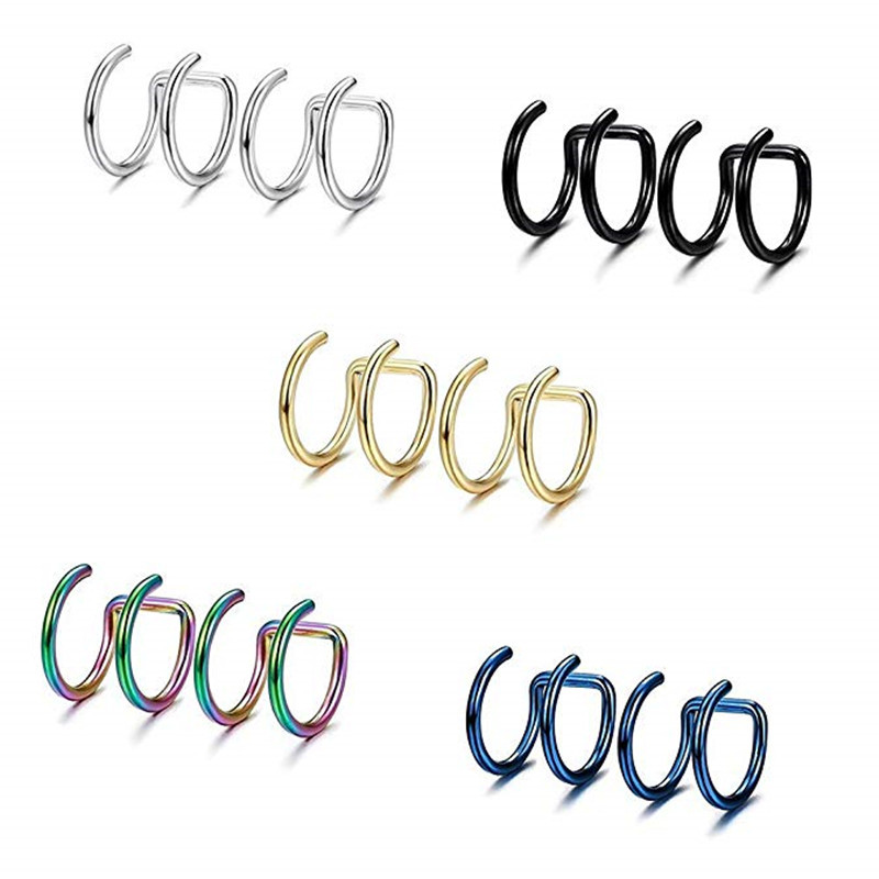 2 Stück 316L Edelstahl Clip-On – Body Jewelry Ear Bewertung und Preis
