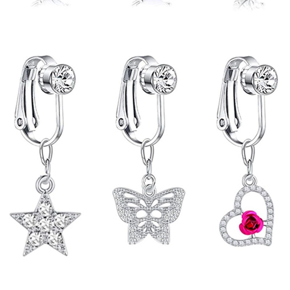 Schmetterlings-Clip-On-Ohrring – Body Jewelry Cartilage Earrings Bewertung und Preis