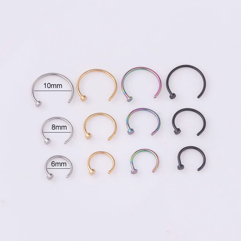 5 Stück/Set 20G Nasenring, 6mm – Body Jewelry Nose Studs Bewertung und Preis