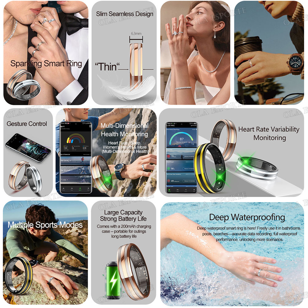 Neuer 6,3mm Dünner Smart Ring  – Daith Heart Ring Bewertung und Preis
