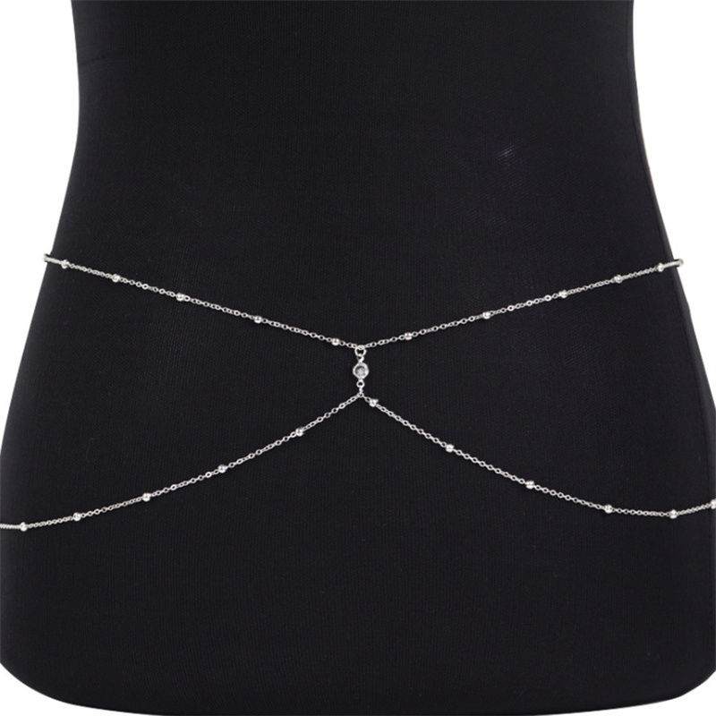 Klare Strass Perlen Bauch kett – Body Jewelry By The Chain Gang Bewertung und Preis