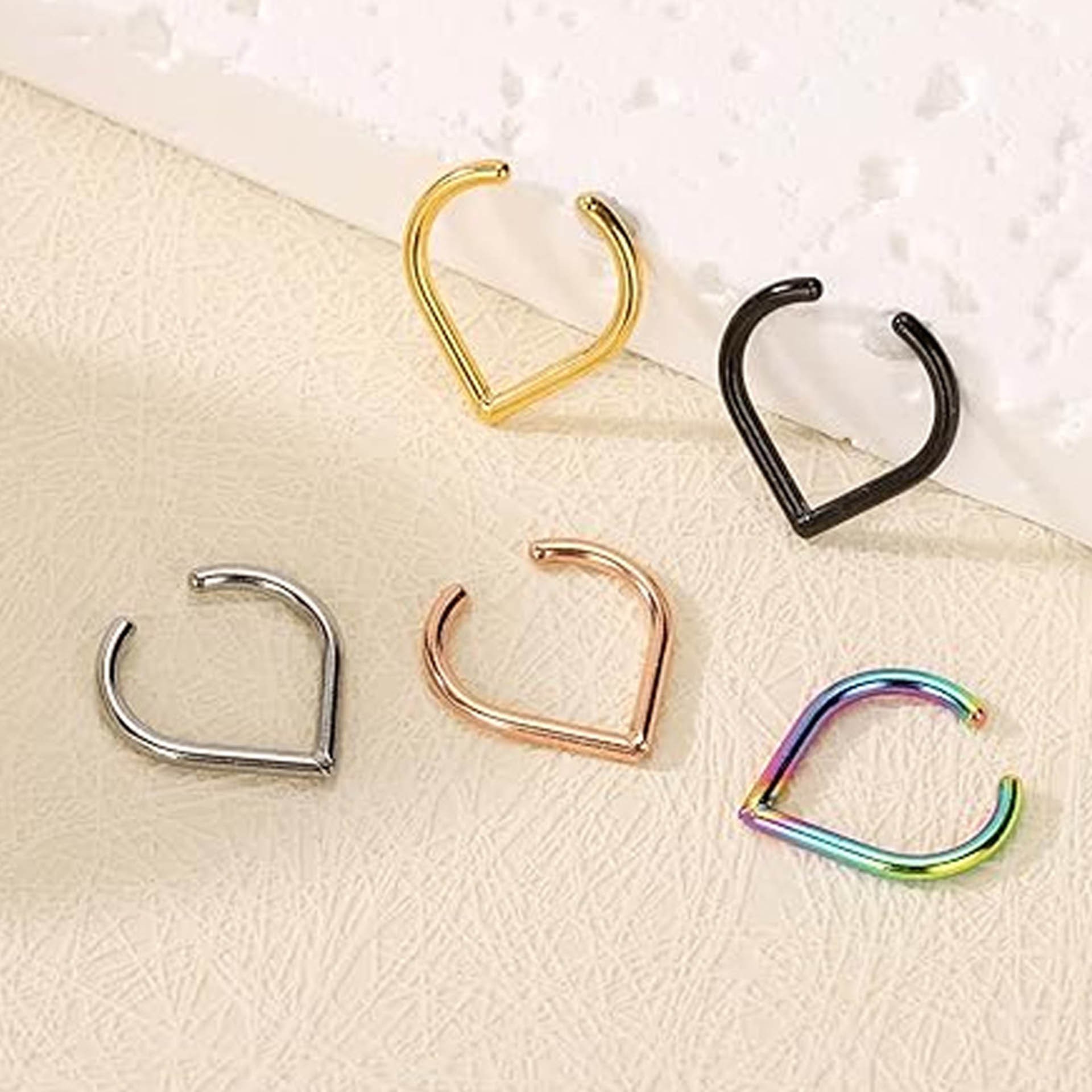 5-teiliges Edelstahl Fake Nase – Body Jewelry Ear Bewertung und Preis