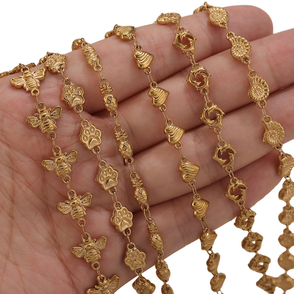 1M PVD Gold Edelstahl Herz Ste – Body Jewelry Chains Bewertung und Preis