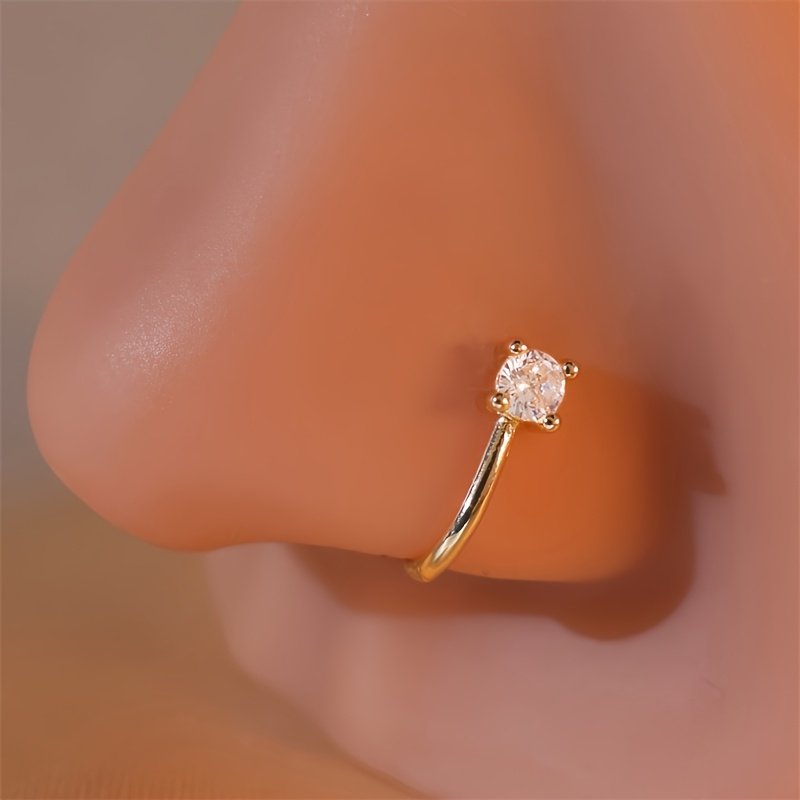 1-teiliger runder Zirkon-Nasen – Body Jewelry Materials Bewertung und Preis