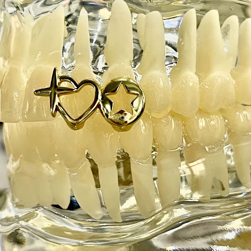 Punk Hip Hop Hohl Herz Zähne K – Body Jewelry Men Bewertung und Preis