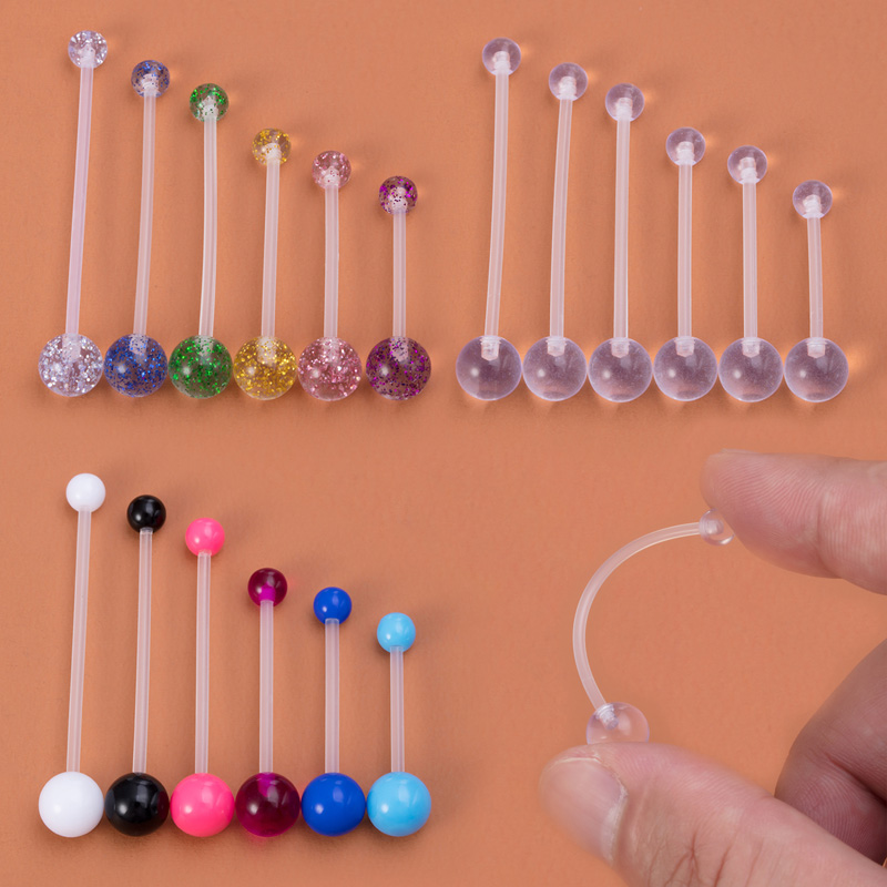 6 stücke Flexible Nabel Pierci – Industrial Barbell Long Bewertung und Preis