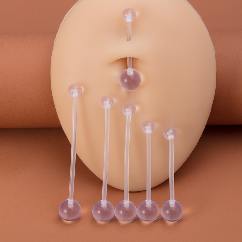 6 stücke Flexible Nabel Pierci – Industrial Barbell Long Bewertung und Preis