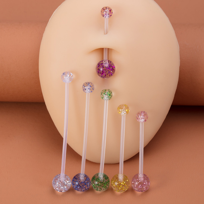 6 stücke Flexible Nabel Pierci – Industrial Barbell Long Bewertung und Preis