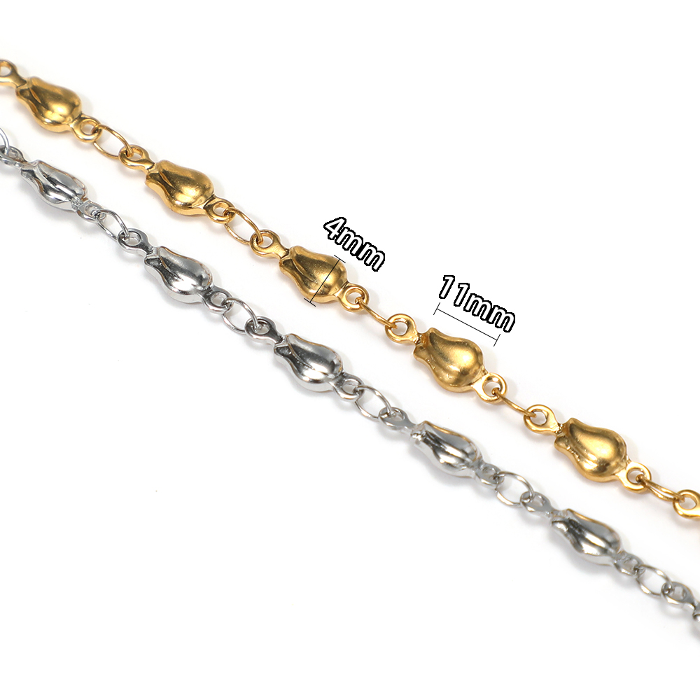 1 Meter Edelstahl-Blumenperlen – Body Jewelry Chains Bewertung und Preis
