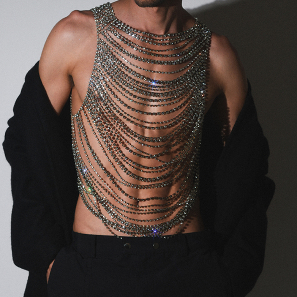 Mode Luxuriöse Bling Männer Fr – Body Jewelry Men Bewertung und Preis