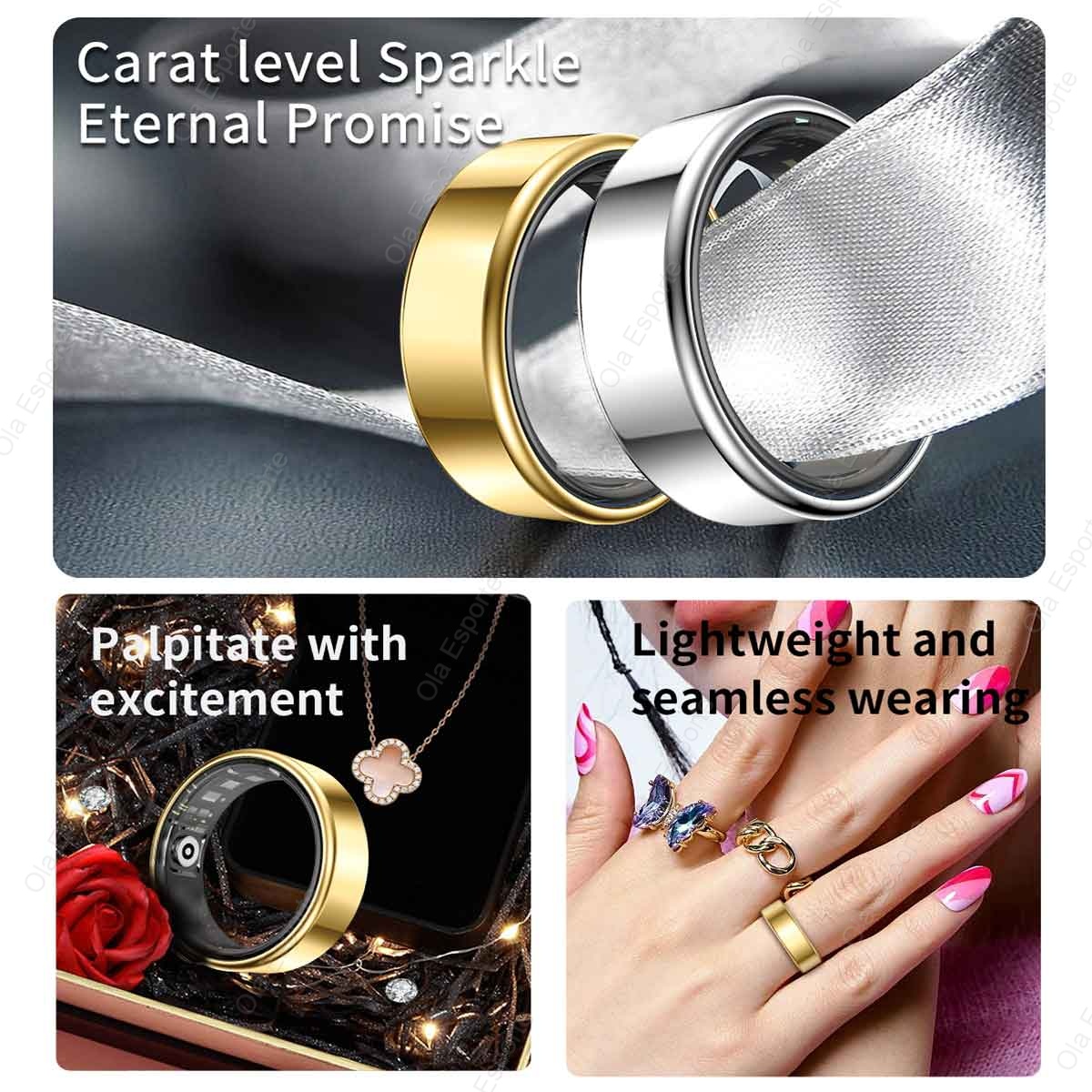 Titan-Legierung Smart Ring, Ge – Daith Heart Ring Bewertung und Preis
